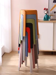 GOODY Plastic Stool Chair Dining Stool Bar Stools Chair Sturdy Stacking Save Space