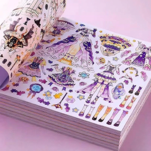 LOOM LUXE | Sparkling Dress-up Stickers DIY Intelligence Development Toy for Girls