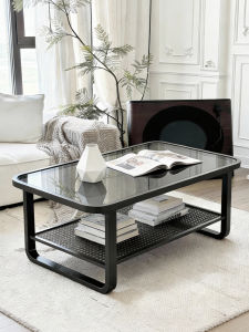 OYIla | 2026 New Small Space Suitable Office Use Modern Tempered Glass Coffee Table