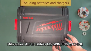 Milwaukee FSAG125 18V เครื่องเจียรไฟฟ้าไร้แปรงถ่าน เครื่องบดไฟฟ้าไร้สาย 100mm-125mm Angle Grinder Design เครื่องมือไฟฟ้าไร้แปรงถ่าน แบตเตอรี่ลิเธียม 18V (ชุด)