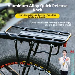 Quick-Release Bicycle Rear Rack Luggage and Passenger