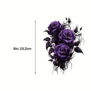 Miếng Dán Xe Ô Tô Vô Hình Hoa Hồng Màu Tím Chống Nắng Chống Thấm Nước Che Dấu Vết Xe Máy Xe Điện