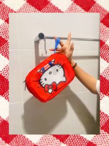 💄 สายเที่ยวต้องรู้ กระเป๋าจัดระบียบเดินทาง งานญี่ปุ่น ม้วนพับเก็บได้ มีหูเกี่ยวสำหรับแขวน ขนาดตอนกางออก 44×6.5×22 cm