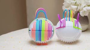 Sensory Activity Ball for Kid Busy Ball Motor Skills Montessori Toy Relaxing Stress Colored Silicone Rod Travel Toy Gift Boy