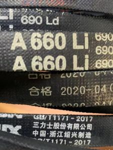 A1016Li 1046Ld ยางเข็มขัดสามเหลี่ยมพิเศษ Sanlux ยางเข็มขัดดันแรงงานทนทานสำหรับเครื่องมืออุปกรณ์อุตสาหกรรม