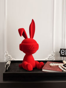 Luxurious Rabbit Statue Decor Item