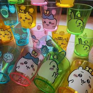 Chiikawa Chiiousaatchi Small Transparent Acrylic Cup Japanese Seria Gu Mei