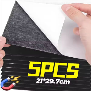 5Pcs A4 Self-Adhesive Magnetic Sheet Sticker Cuttable Magnetic Mat Photo Picture DIY Refrigerator Magnet