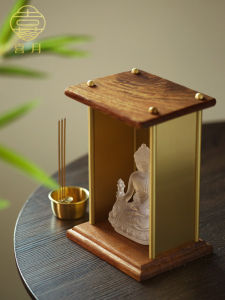 Mini Desktop Redwood Solid Wood Premium Quality Bodhisattva And Buddha Altar Table Customizable Luxury Home Furniture