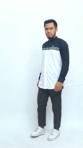 KHOIRUMMAH Kemeja Koko Full Print Jersey - Kemko Lengan Panjang - Sudais