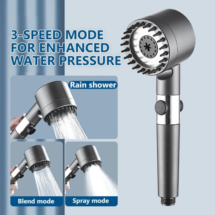 【Ready Stock】INSOUND Multi-Functional Powerful Pressurized Shower Head ...