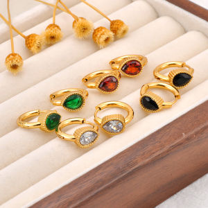 Lokaer Huggies Earrings White Green Blue Red Cubic Zirconia Heart Hoop Earrings for Women Stainless Steel Wedding Jewelry E25032