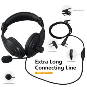Singapore stock! Walkie Talkie Headphone OverHead Headset K Type Plug Earphone For Baofeng UV5R UV-26 DM-1701A Quansheng UV-K6 UVK5 Kenwood Radio Gooseneck Microphone and Earpiece for Baofeng Walkie Talkie UV-5R BF-888S BF-88E Retevis RT24 RT622