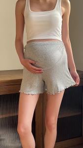 ชุดนอนคนท้อง กางเกงขาสั้นฤดูร้อนแบบบาง กางเกงขาสั้นเอวสูง กระโปรง กางเกงใส่ในบ้านหลังคลอด กางเกงป้องกันการเปิดเผย กางเกงเลกกิ้ง