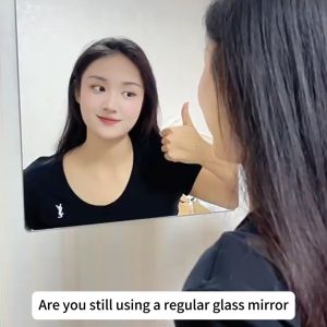KAWA丨Acrylic soft mirror wall-mounted self-adhesive full-length mirror splicing household wall-mounted floor mirror dressing mirror fitting mirror