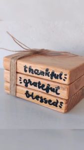 Wooden Book Stacks 4"x3" | Home Decors | Aesthetic | Team Kahoy | Customized
