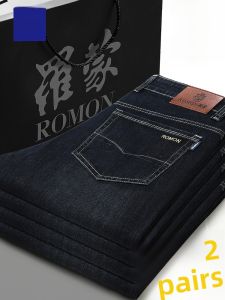 ROMON | Straight Leg Wide Leg Jeans for Middle-aged Men 2024 New Arrival
