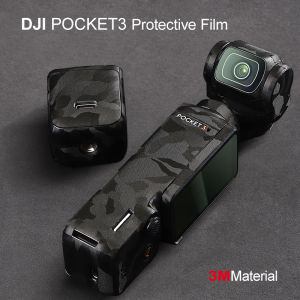 Anti-Scratch Protective Skin for DJI Pocket 3 Sticker Camouflage Black Action Camera Skin for Osmo Pocket 3 Decal Sticker Full Wrap Protection