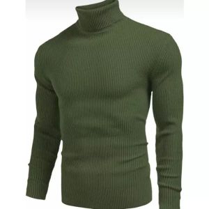 [WAREHOUSE.LYRIC] - KAOS TURTLE NECK PRIA LENGAN PANJANG / BASIC MENS TURTLE NECK LONG SLEEVE ABU MISTY HITAM PUTIH RIB 2/1 TEBAL PREMIUM