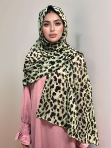 Hot Sale Leopard Snake Print Hijab Muslim Women Chiffon Scarf Breathable Malaysian Headscarf Wraps Shawls Tudung Bawal