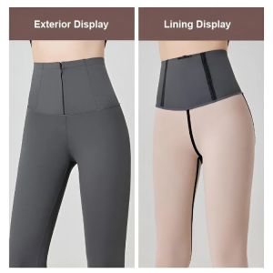 Warm and shaping tummy control pants plus velvet leggings yoga pants