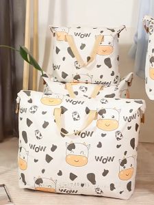 กระเป๋าเก็บผ้า ถุงเก็บผ้านวม ถุงเก็บผ้าห่ม กระเป๋าเก็บผ้านวม สําหรับเก็บผ้าห่ม ผ้านวม เสื้อผ้า หมอน พับได้ มีซิปรูดปิด