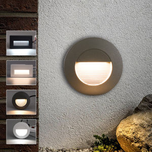 【Philippine Local Delivery】3W LED Stair Lamp Outdoor Waterproof Indoor and Outdoor Recessed Wall Lights Staircase Step Decorative Lights for Home Garden Corridor
