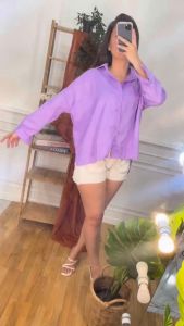 Kemeja Wanita Lengan Panjang Korea Style Terbaru Baju Hem Cewek Kekinian Aeri