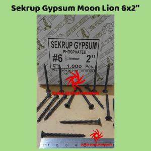 (50 pcs) Skrup Gypsum Moon Lion 6x2 Sekrup Gipsum 5CM