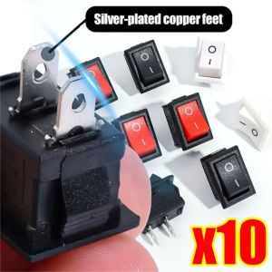 【Pphha】10Pcs 2-pin 2-speed Rocker Switch 3A 250V KCD11 Motorcycle Boat Type ON-OFF Power Push Button Snap-in Switch Moto Accessories