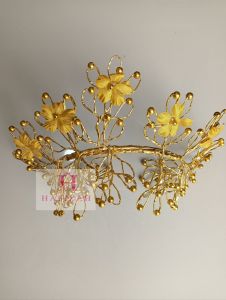 Mahkota Krun Warna Warni Bando Karnaval Pentas Seni Tari Pengantin Adat Hiasan Kepala Sanggul untuk Anak dan Dewasa