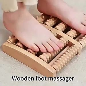 1PC 5 Cuộn Máy Mát Xa Chân Bằng Gỗ Để Giảm Căng Thẳng Trị Liệu Sức Khỏe Massage Thư Giãn Dụng Cụ Cầm Tay Không Cần Nguồn Điện
