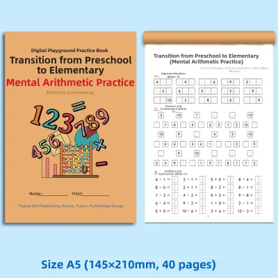 Pre-School Math Practice Book Daily Arithmetic Exercises for Kindergarten And Primary School Children A5 Size Black And White