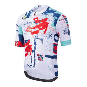 RAUDAX Summer Mens Short-sleeved Cycling Jersey Road Cycling Jersey Clothes Mountain Bike Sportswear With Three Pockets