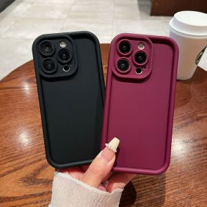 JIFANPAUL | Anti-Shock Full-Coverage Phone Case for iPhone 15/14 Pro Max/13/12/11/Xs/XR/8/15 Plus/7 Matte Black