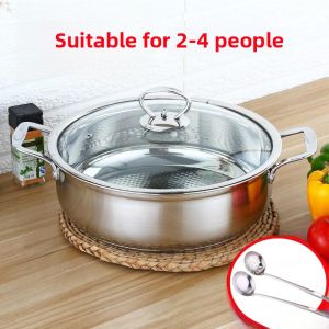 Thickened 304 Stainless Steel Non-stick Soup Pot for Gas And Induction Cooktop Universal Pot for Home Use And Hotpot
