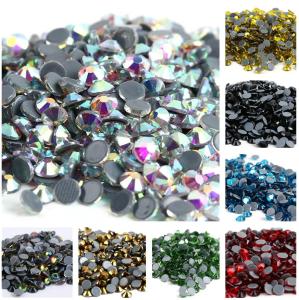 SS6-SS30 40Colors Crystal AB Better DMC Hot Fix RhinestonesGlass Strass Hotfix Iron On Rhinestones Sewing & Fabric Decorations