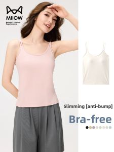 Miiow | Cat Woman Strap Vest Summer New Sleeveless Chest Pad Top Beautiful Back Bra Integrated Home Outdoor Wear Base