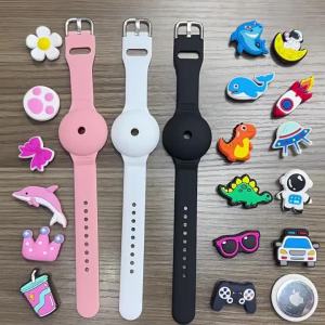 Waterproof Tag Bracelets for Kids-Soft Silicone Hidden Tracker Wristband-GPS Tracker Holder for Airtag Watch Band for Child