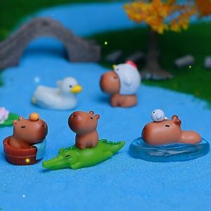 SET 8 CON CAPYBARA BỘ TRƯỞNG BỘ NGOẠI GIAO TRANG TRÍ HỒ CÁ TIỂU CẢNH/TERRARIUM