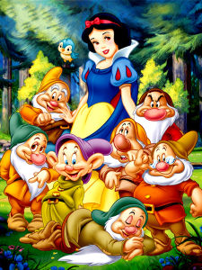 Disney Diamond Painting Seven Dwarfs Snow White 5D Mosaic DIY Embroidery Home Decor Gift Full Round 30x40cm