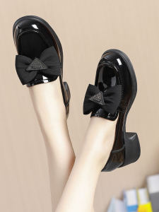 Soft Bottom 2025 Patent Leather Womens Shoes Ultra Soft Non-Slip Large Size 41-43 Spring Autumn Style British Single Shoes