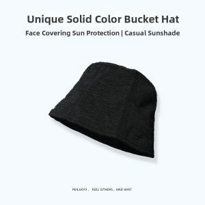 PEILUOYI | Stylish Thin Bucket Hat Wind-Resistant Face Cover
