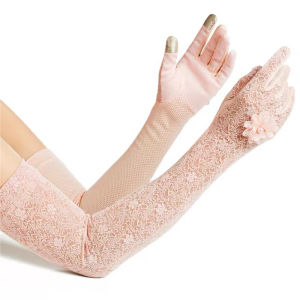 Sun Protection Long Lace Sleeve Covers Thin Touchscreen Compatible Riding Driving Arm Protector Womens Summer Fashion Accessories