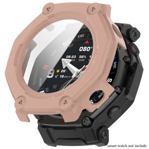 Tempered Glass +PC Case for Amazfit T-REX 3 Pro Smart Watch Full Cover Bumper for Huami Trex3 Pro 48mm Shell Accessoies