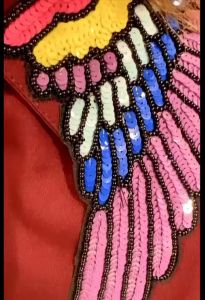 [Ready SG Stock] Designer Embroidered Womens Fashion Shirt Dress Bird Wing Collar [Indian Dresses]