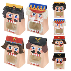 12PCS Christmas Gift Boxes with window 3D Cardboard Small Gift Boxes Holiday Party Favor Supplies Xmas Goodie