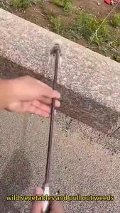 30/50CM Weeding Uprooting Tool Gardening Tools 4 Teeth Multifunctional Weeding Tool with Handle for Garden Yard Farm