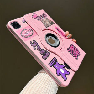 CrashStar 360° Rotating Stand Flip Leather Tablet Case With Sticker For iPad Mini 6 5 4 3 2 1 iPad 9.7 5th 6th Air 3 4 5 Air 13 inch iPad 11 2025 10.2 7th 8th 9th 10th Gen iPad Pro 11 inch iPad Pro 12.9 2022 2021 2020 2019 iPad Cover With Holder Bracket