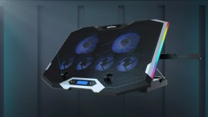 Six-Fan LED Screen & 2 USB Port RGB Gaming Laptop Cooler Stand